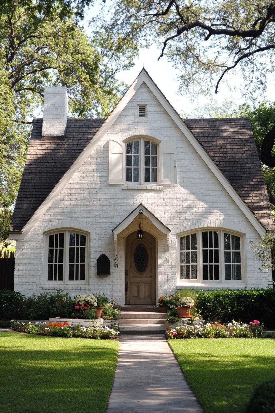 Picture-Perfect White Brick Charmer