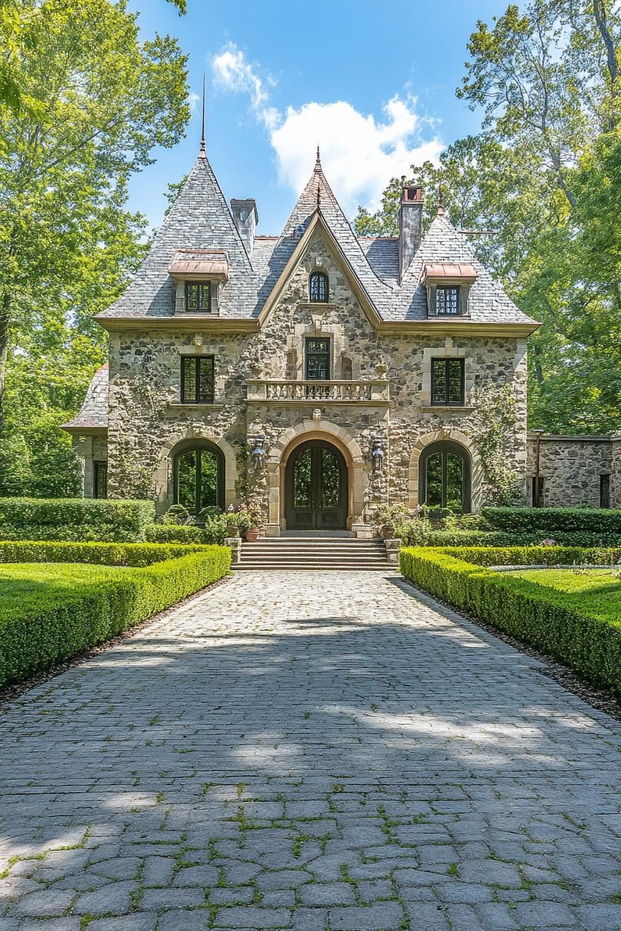 Charming stone mansion with lush gardens