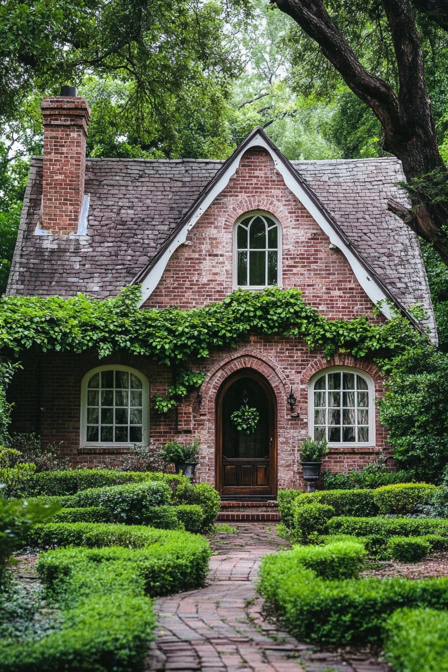 Charming Ivy-Clad Cottage With Brick Facade