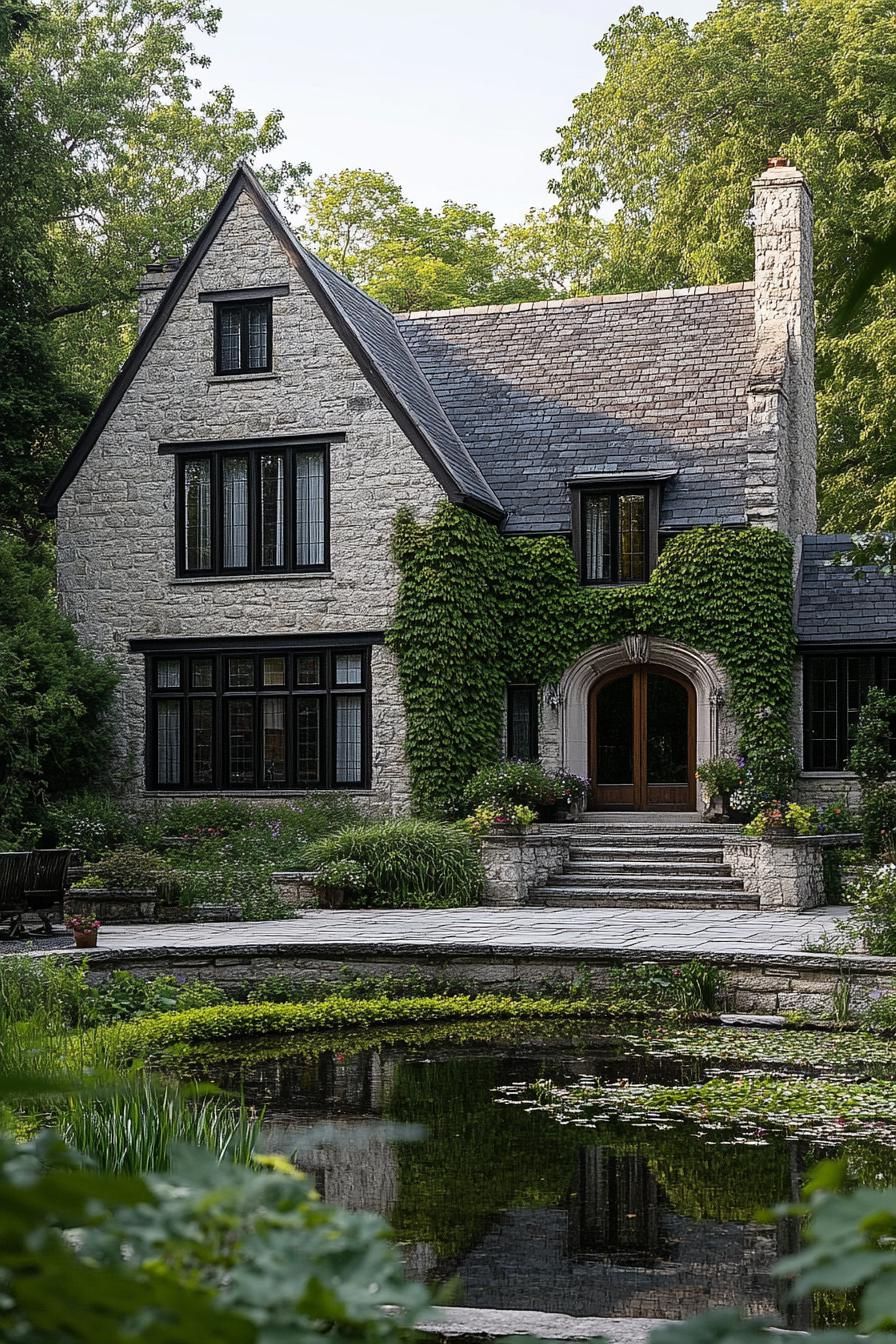 Whimsical Stone Castle with Ivy Glee