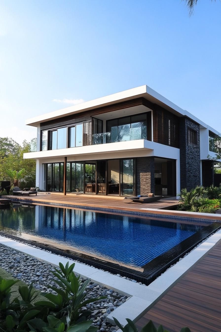 Modern Thai house with pool and garden