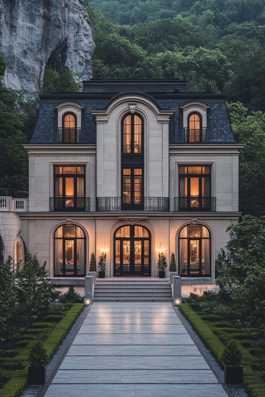 Modern Neoclassical Elegance in the Woods