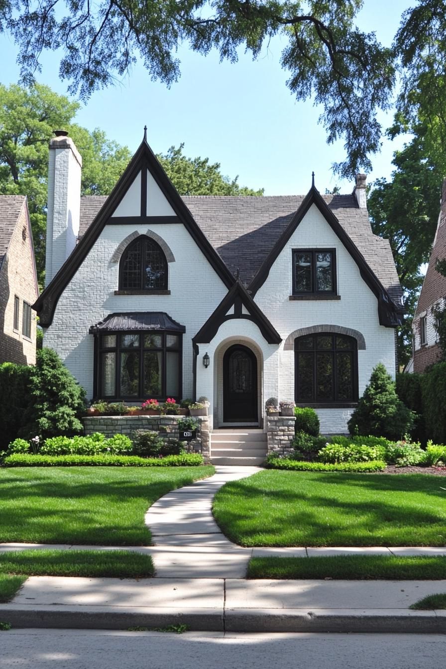 Charming Modern Tudor House with Lush Garden