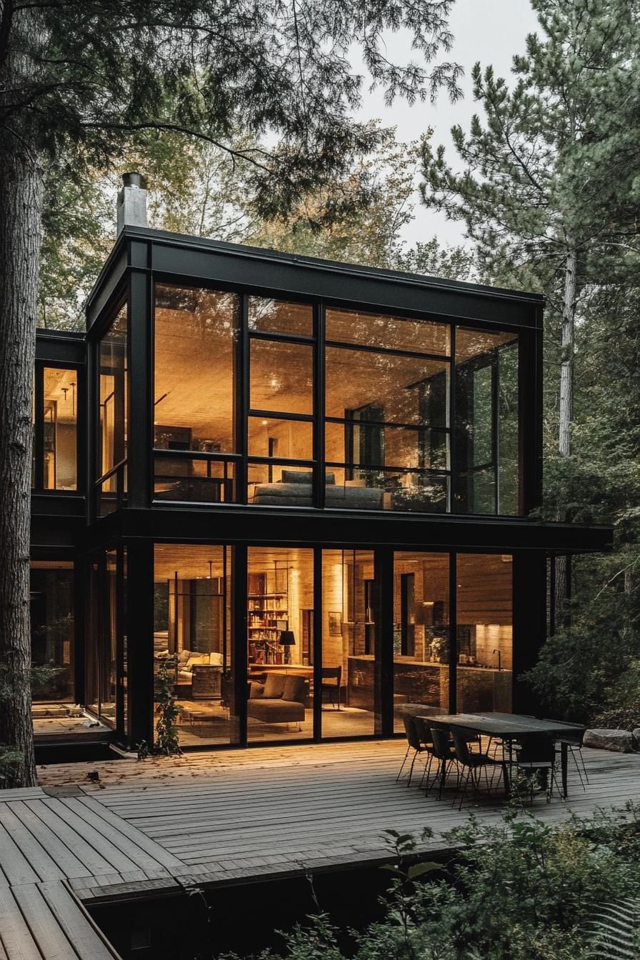 Glimmering Glass Haven in the Trees