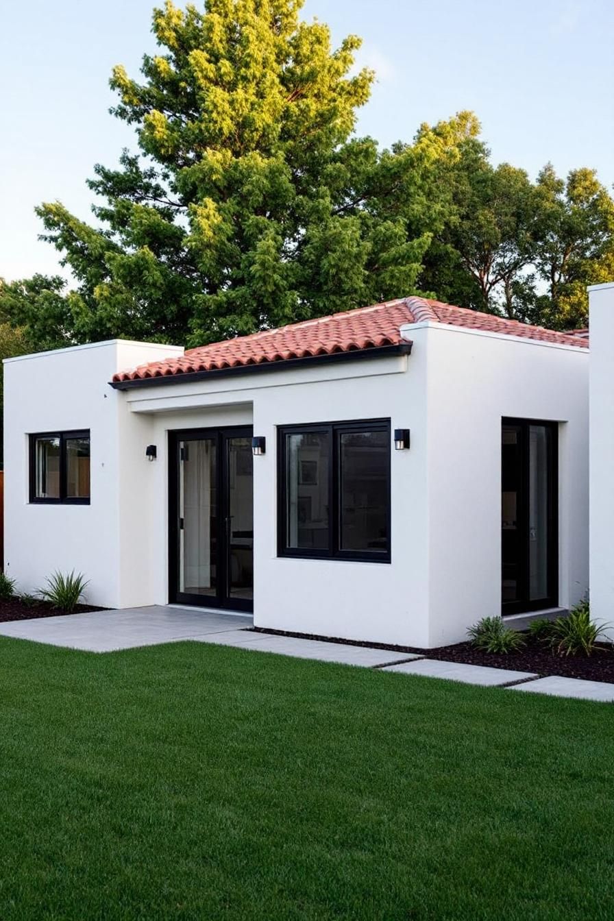 Chic Spanish bungalow with red tile roof