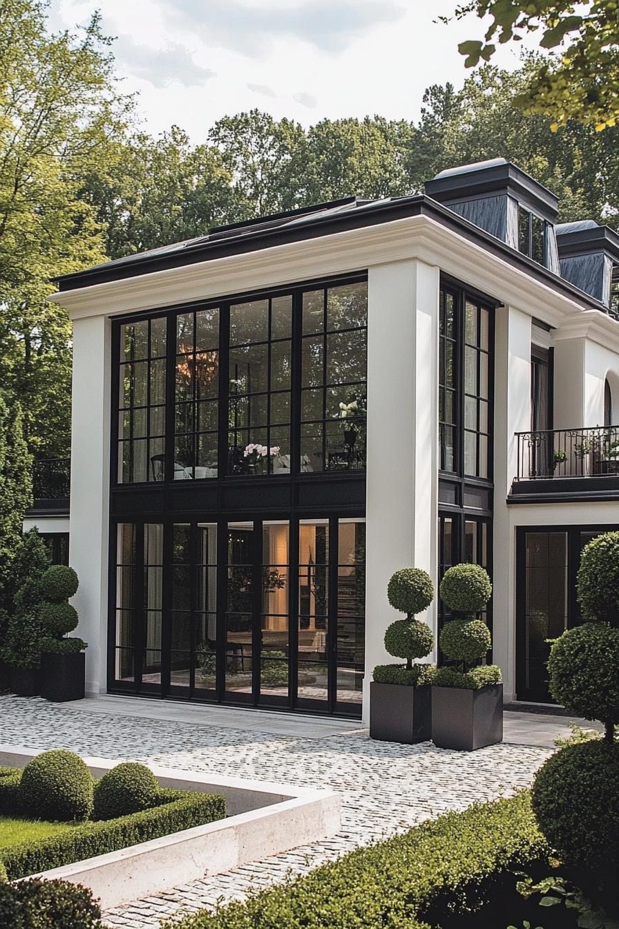Modern Sophisticate with a Glassy Touch