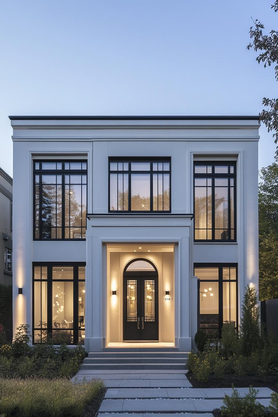 Striking Neoclassical Wonder Under Evening Skies