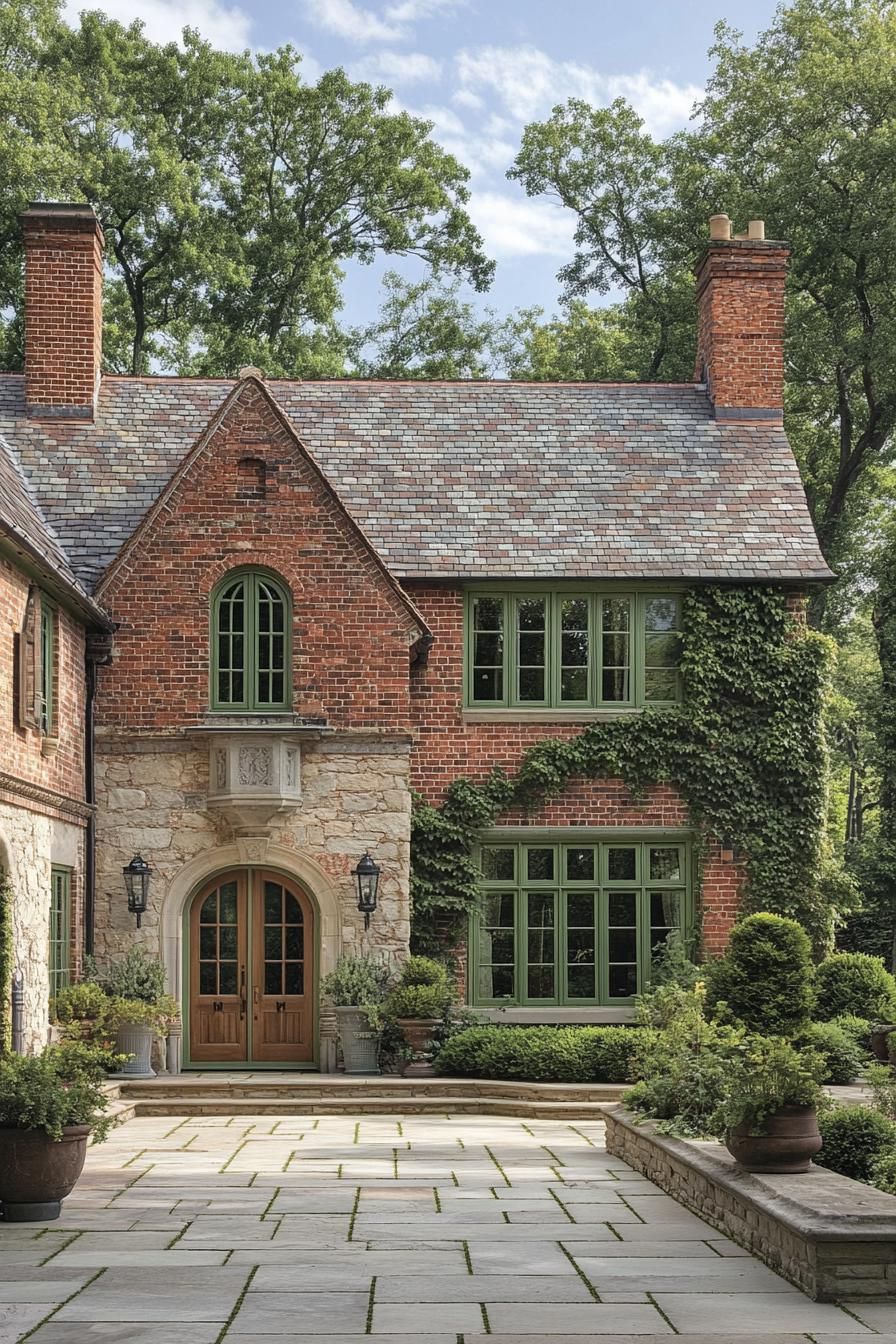 Elegant Manor with Ivy Embrace