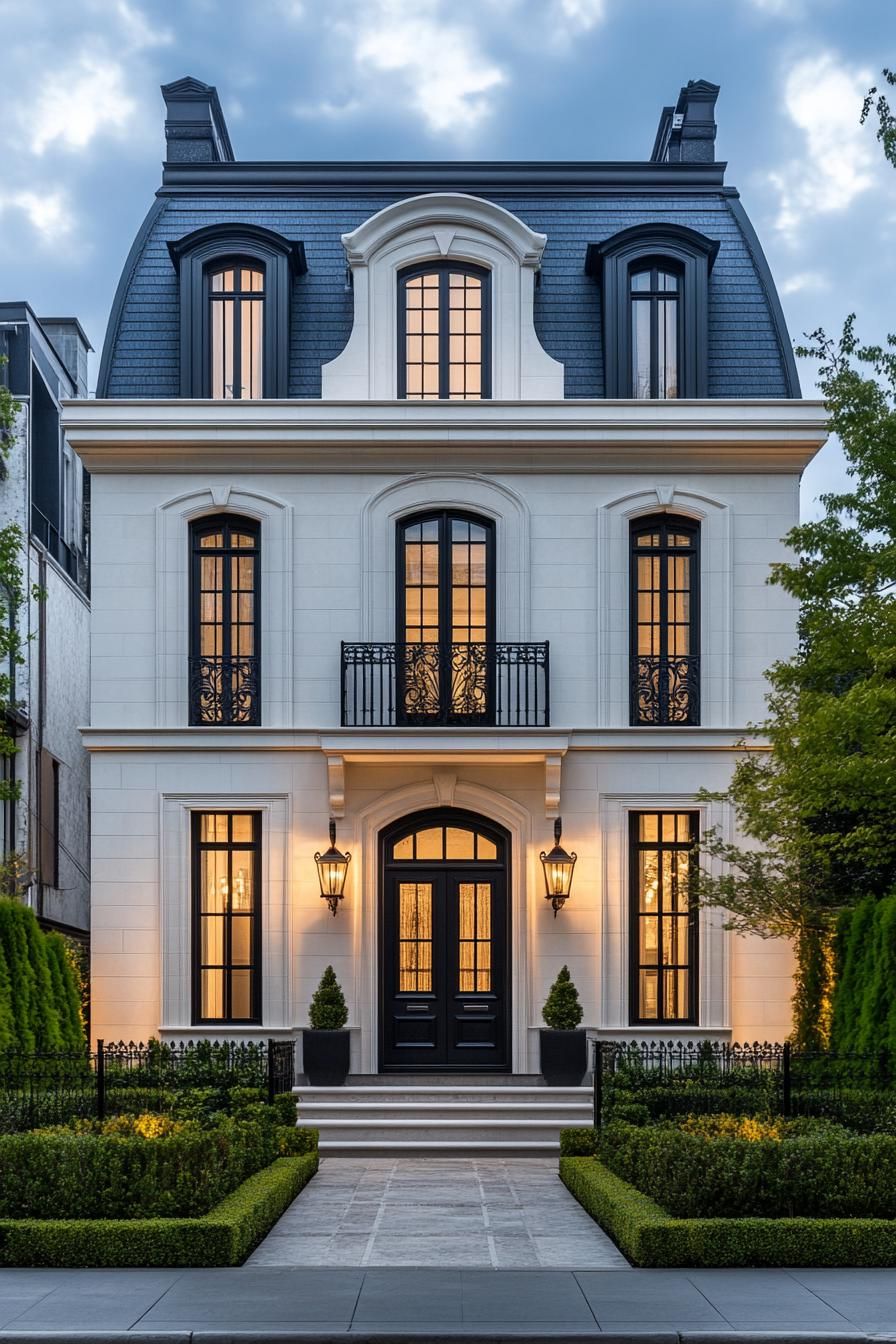 Illuminated Elegance: A Parisian Poem in Stone