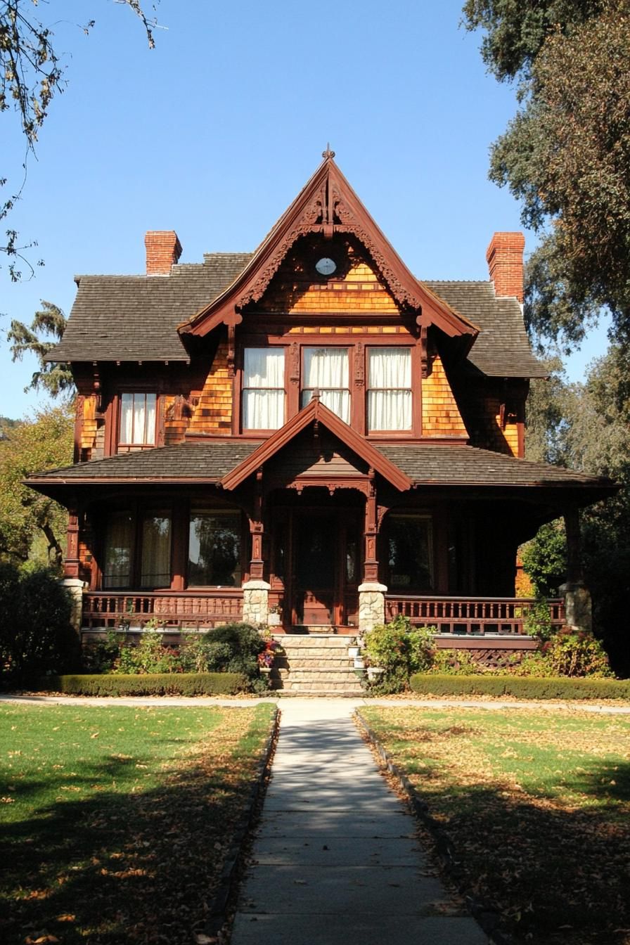 Gabled Grandeur in Autumn Splendor
