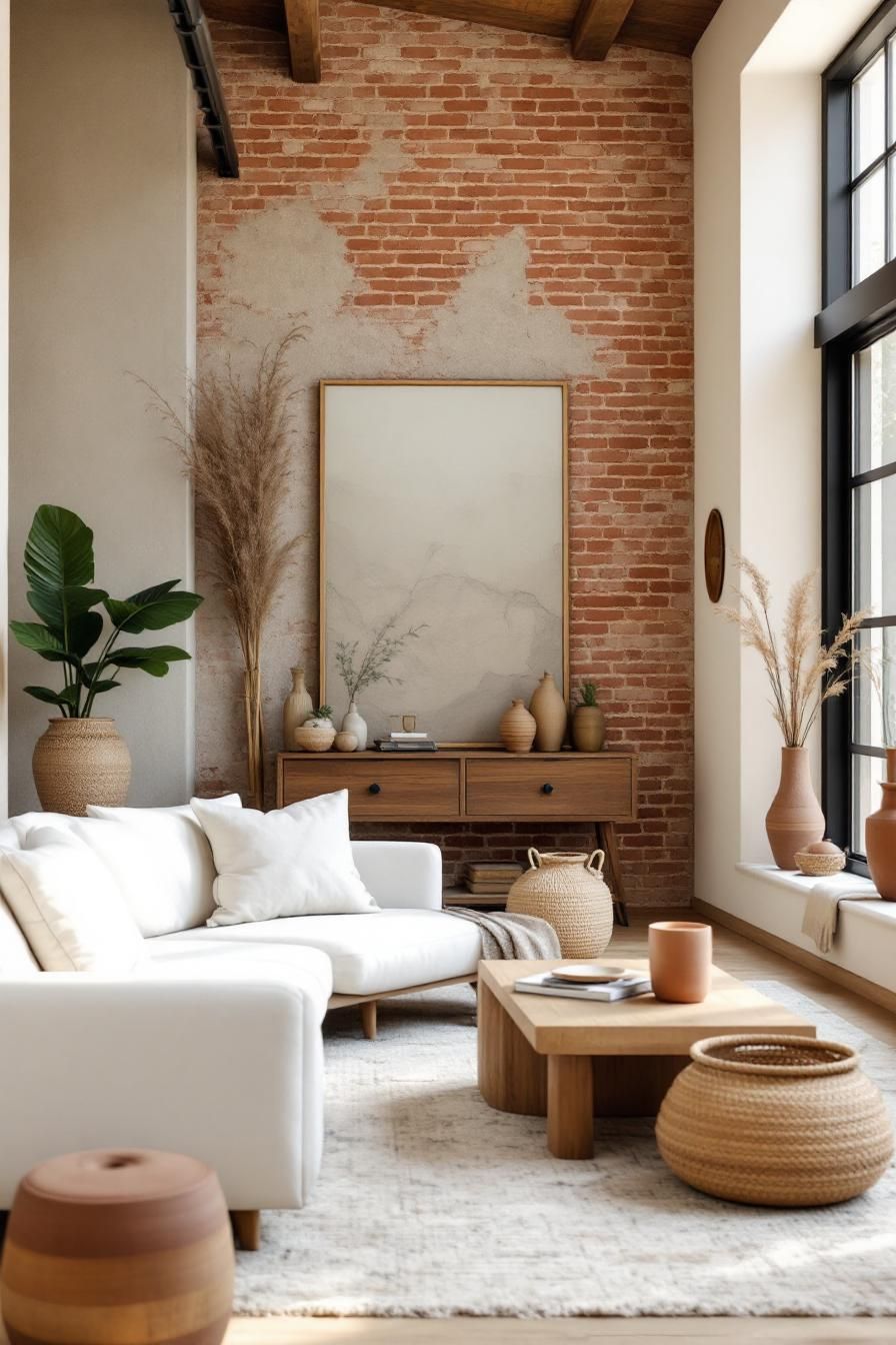 Warm and Inviting Wabi Sabi Living Room