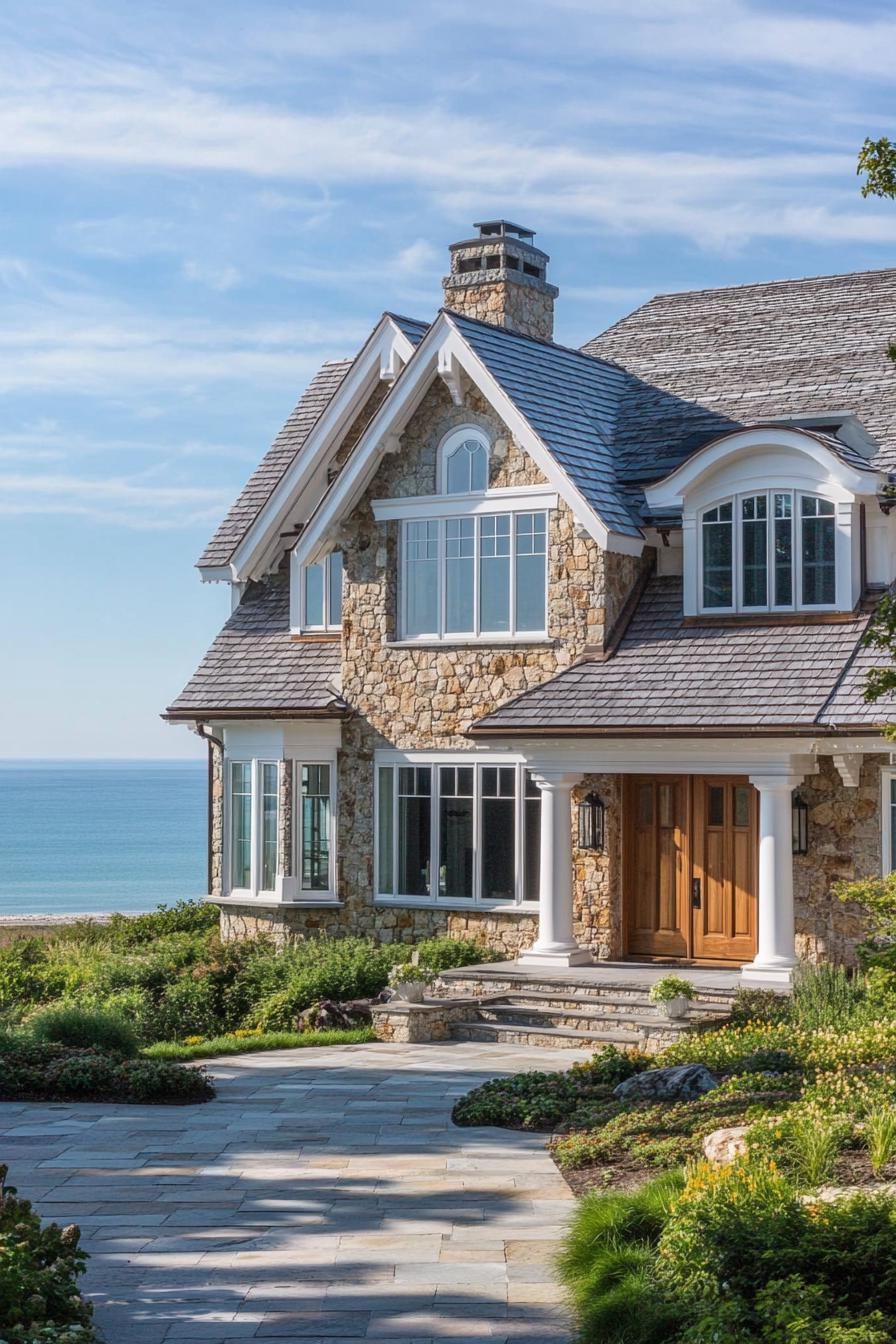 Elegant stone house with ocean view