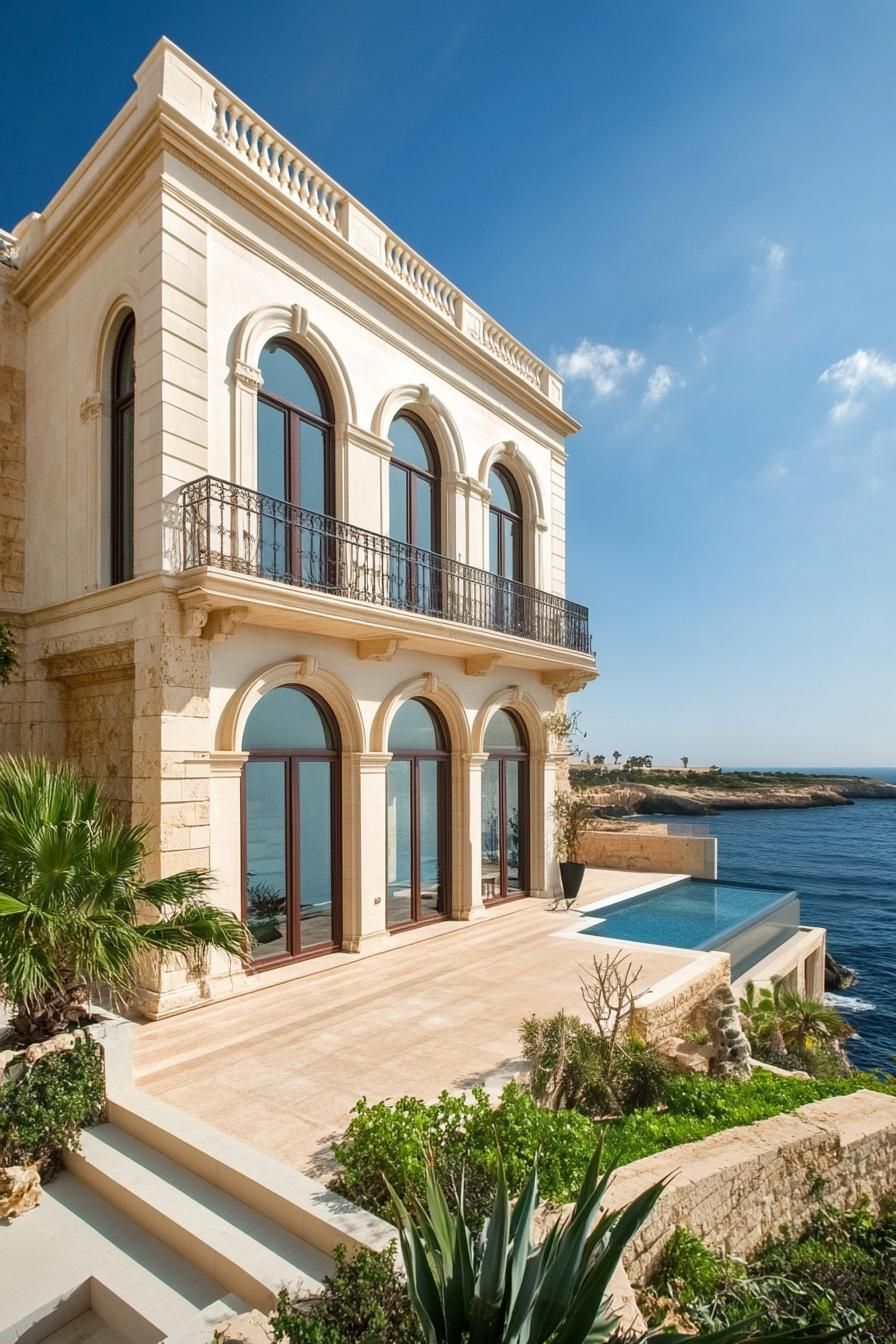 Luxurious seaside villa with panoramic views