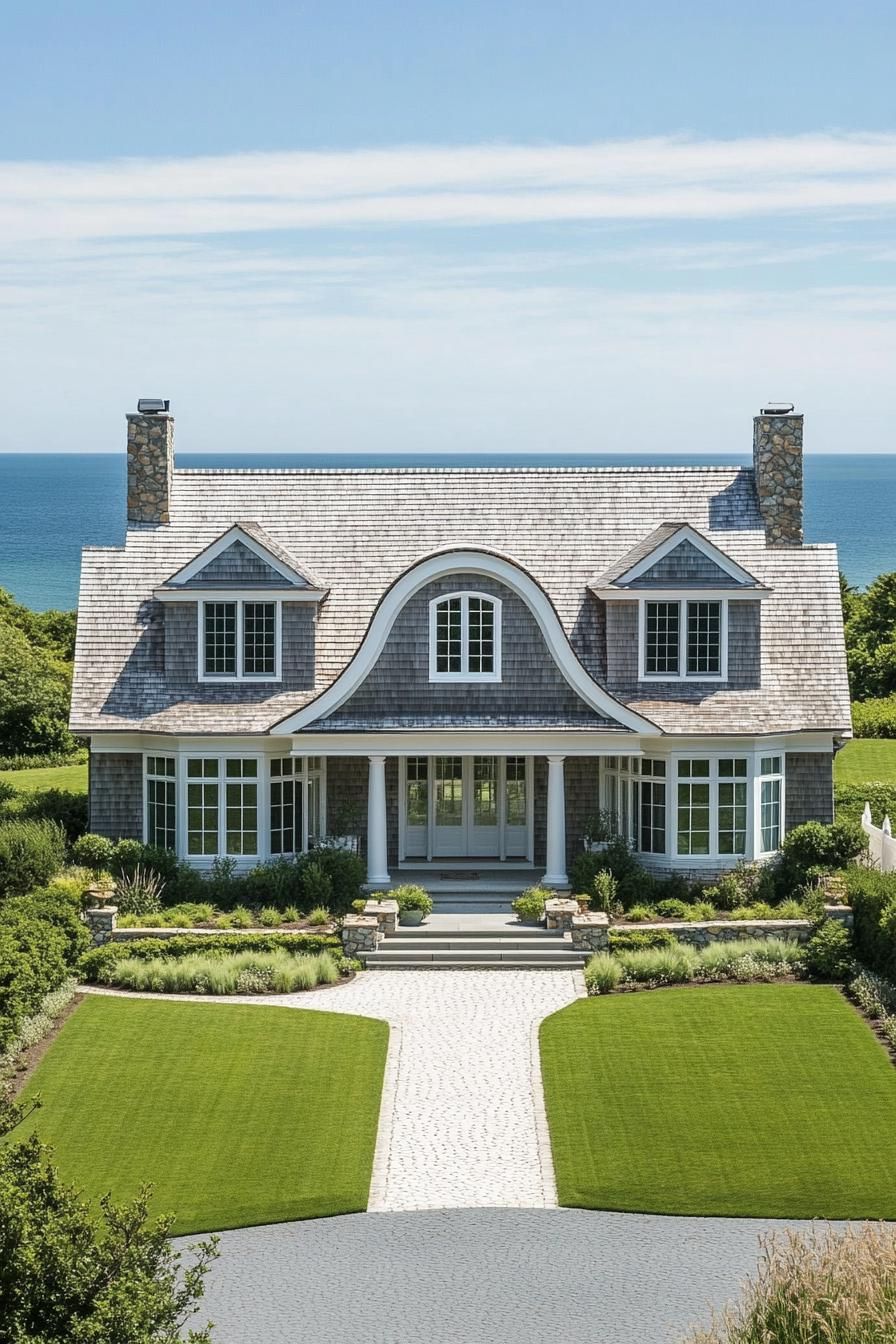 Coastal house with unique roof design