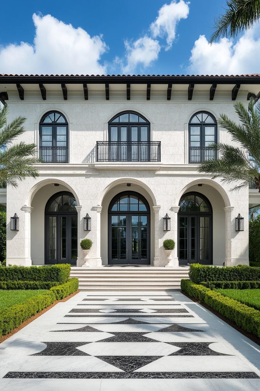 Luxury house with striking arches and elegant windows