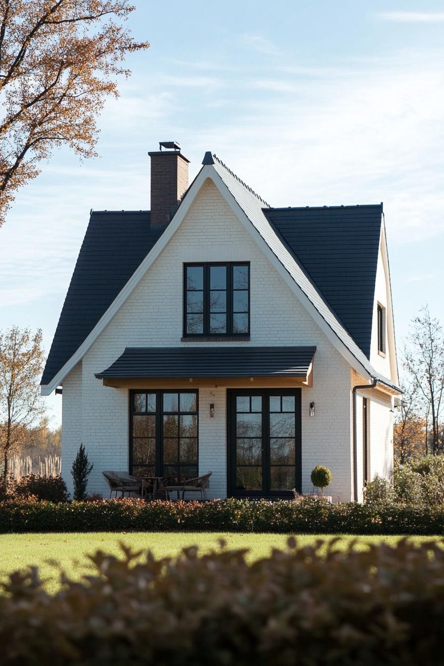 White Brick Cottage in the Meadow