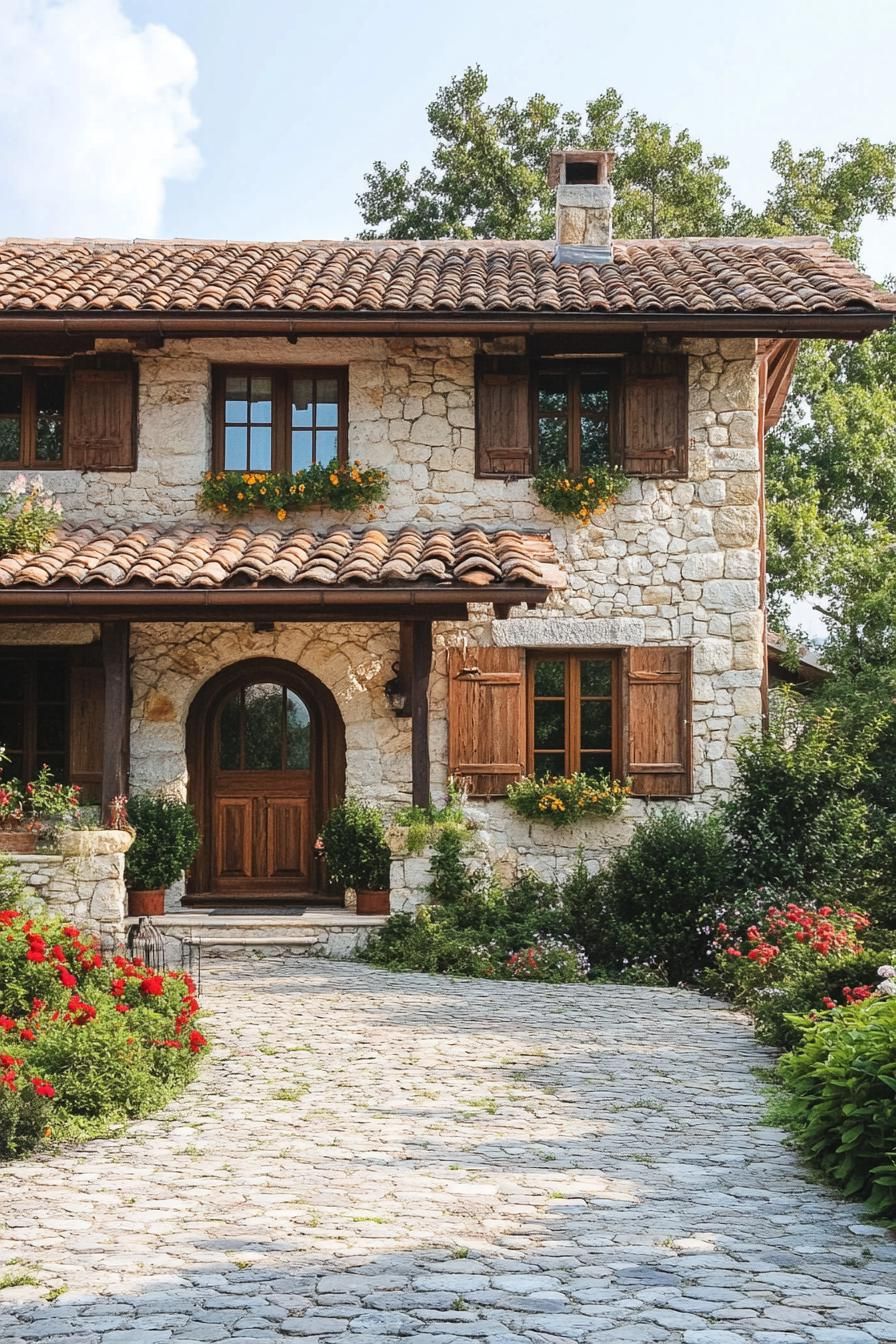 Rustic Reverie with Stone Facade