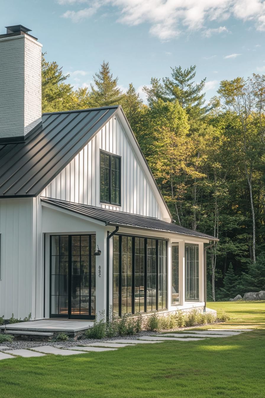 Modern farmhouse with a sleek design