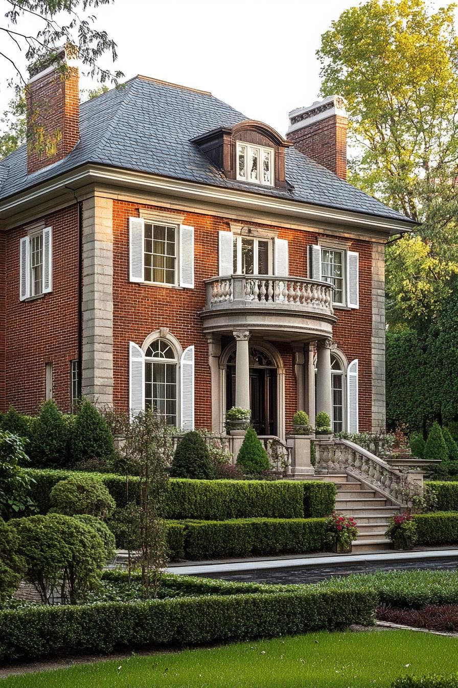 Elegant Georgian home with lush gardens