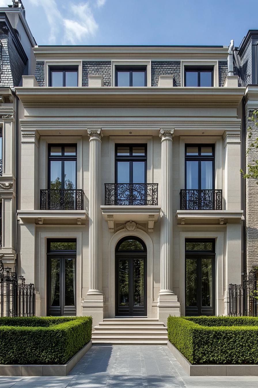 Stately Neoclassical Delight with a Hint of Modern Mischief