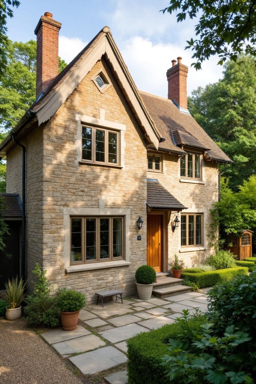 Charming stone cottage with a tidy garden