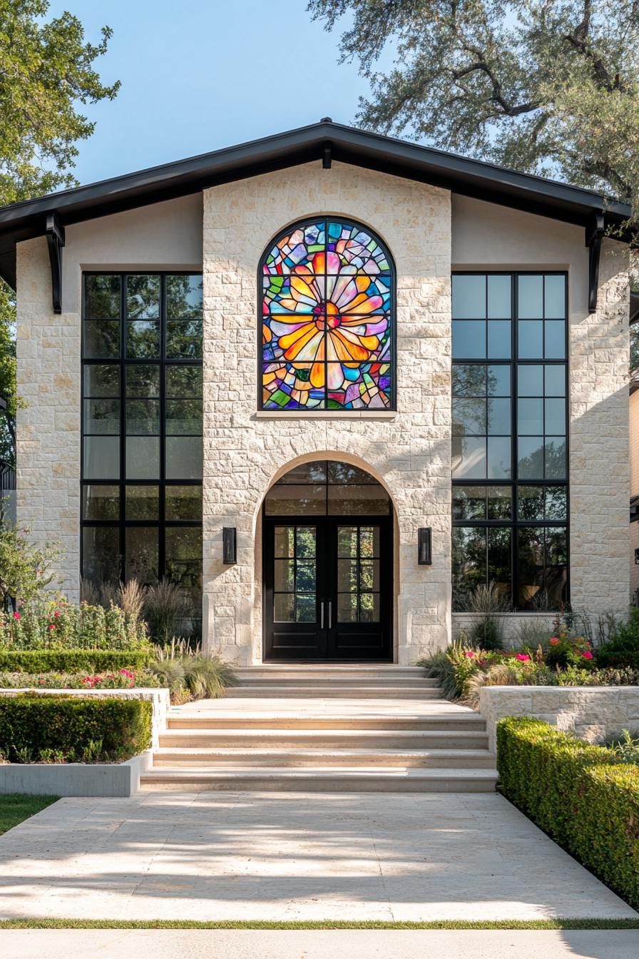 Stained Glass Grandeur: A Splash of Colorful Elegance