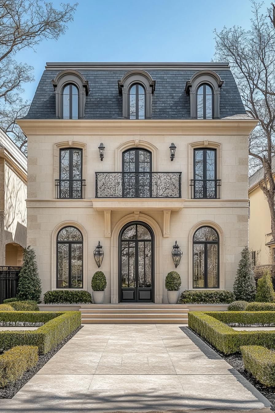 Stylish Stone Residence with Parisian Poise