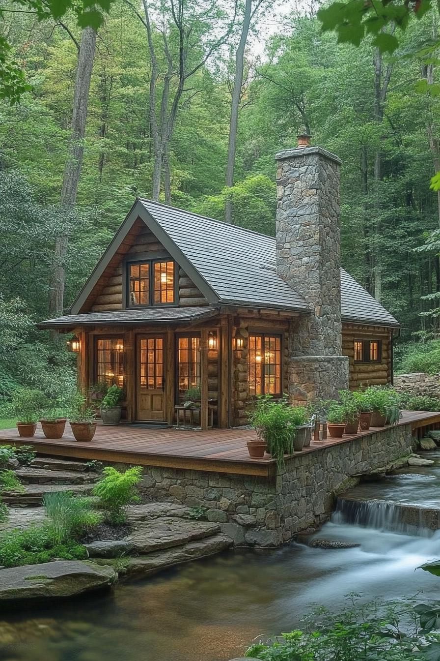 Cabin by the Cascading Creek