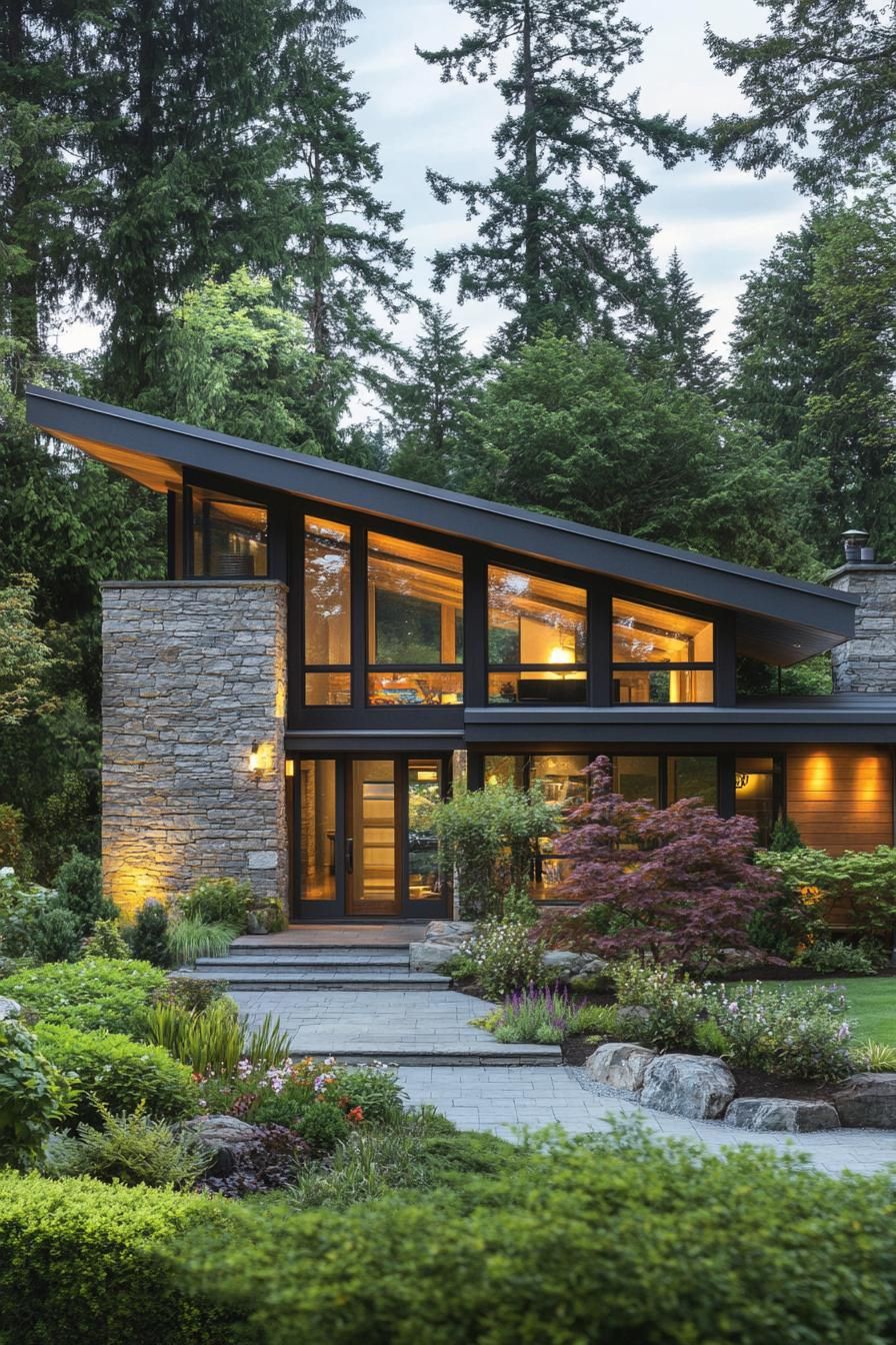 A-Frame Vista With Stone Splendor