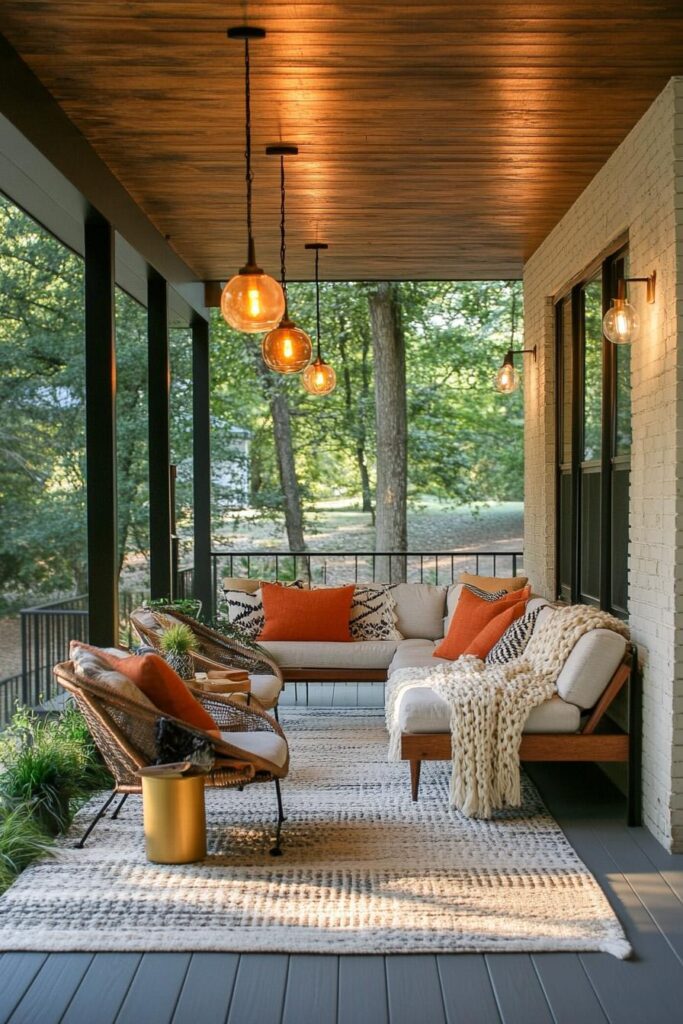 40 Inspiring Mid Century Modern Front Porches