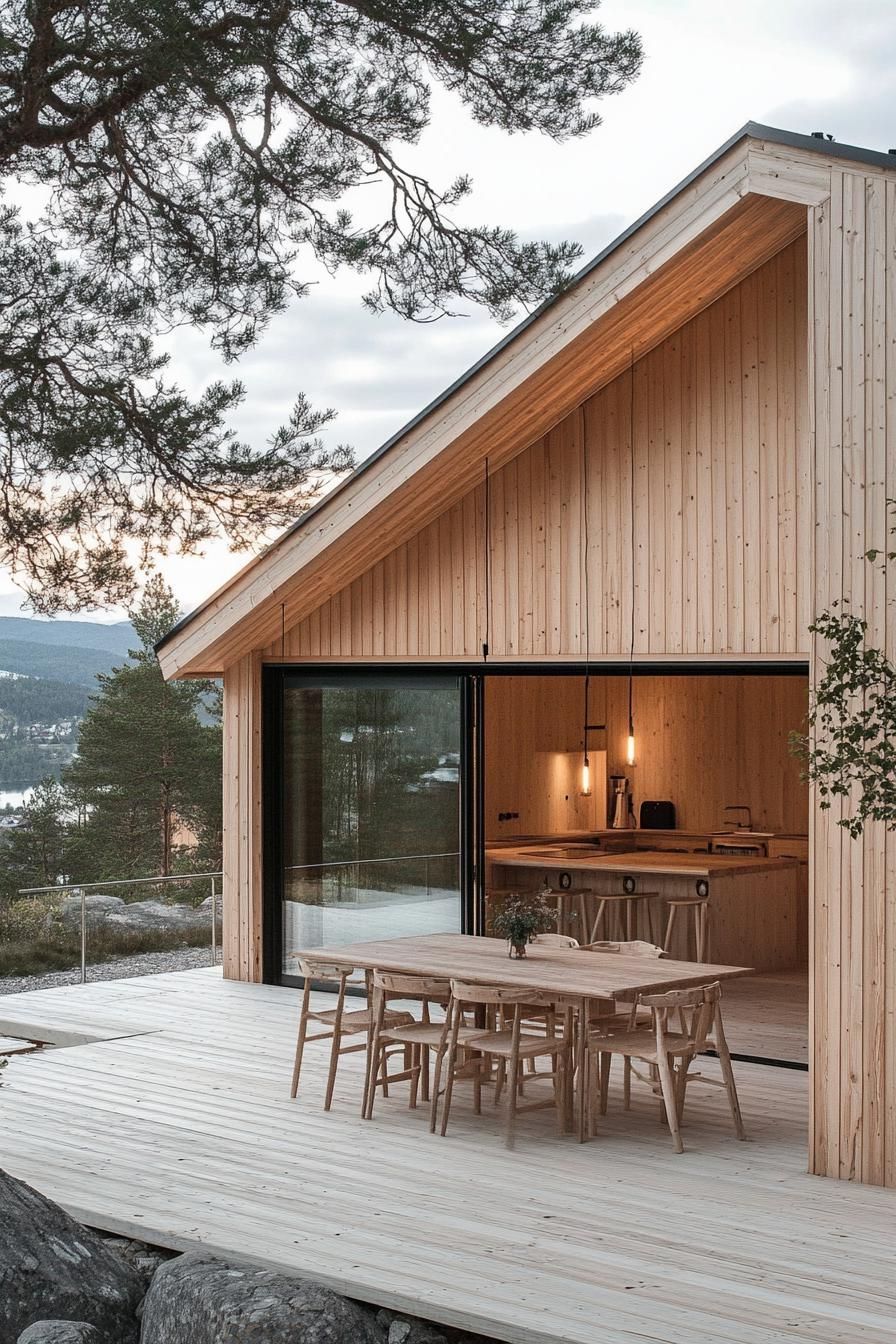 modern prefab Scandinavian minimalist cabin in stunning Scandinavian mountains 2