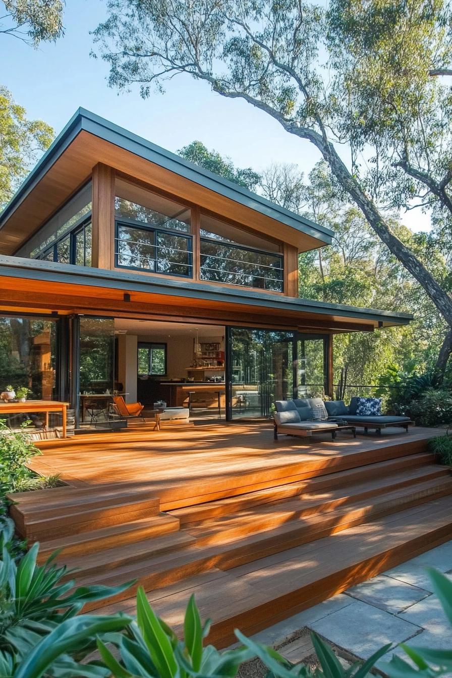 modern rural house with large deck 3