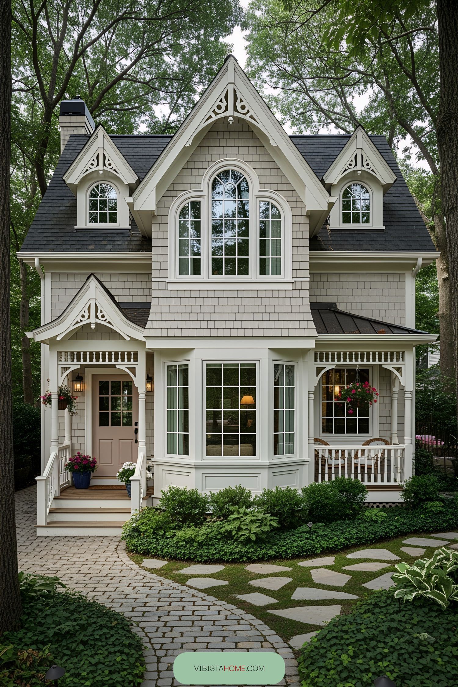Charming small Victorian house with decorative gables