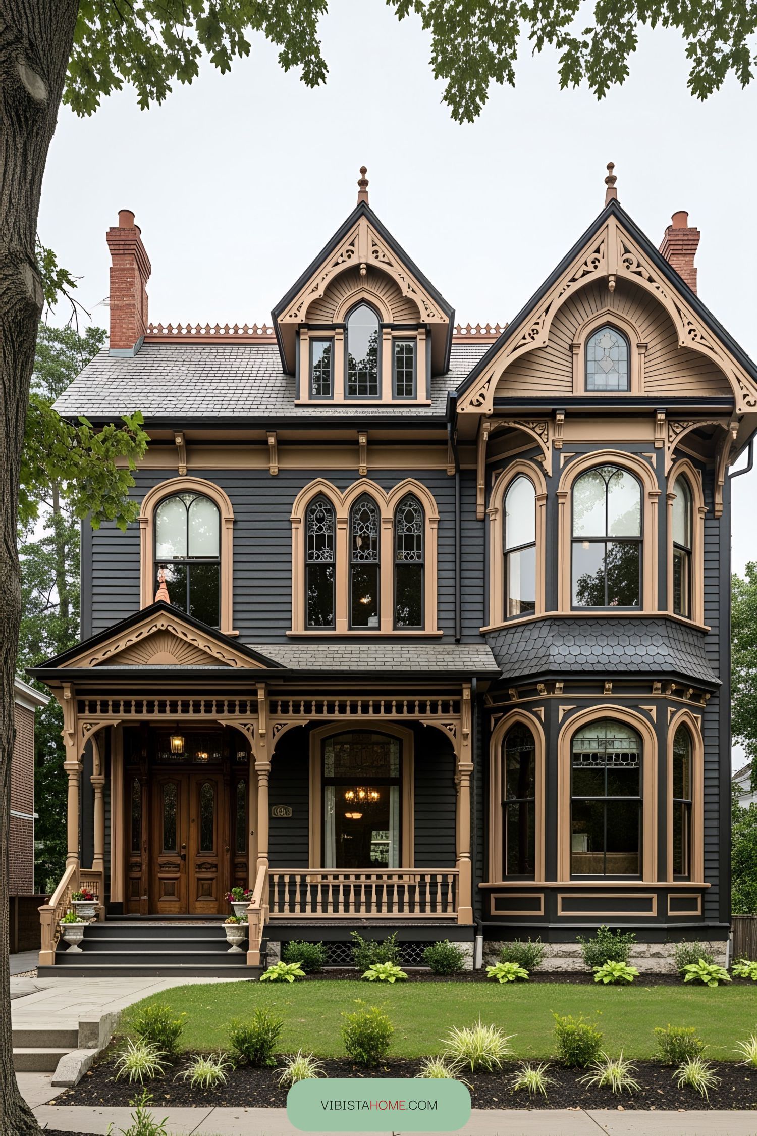 Gothic Victorian house with intricate details