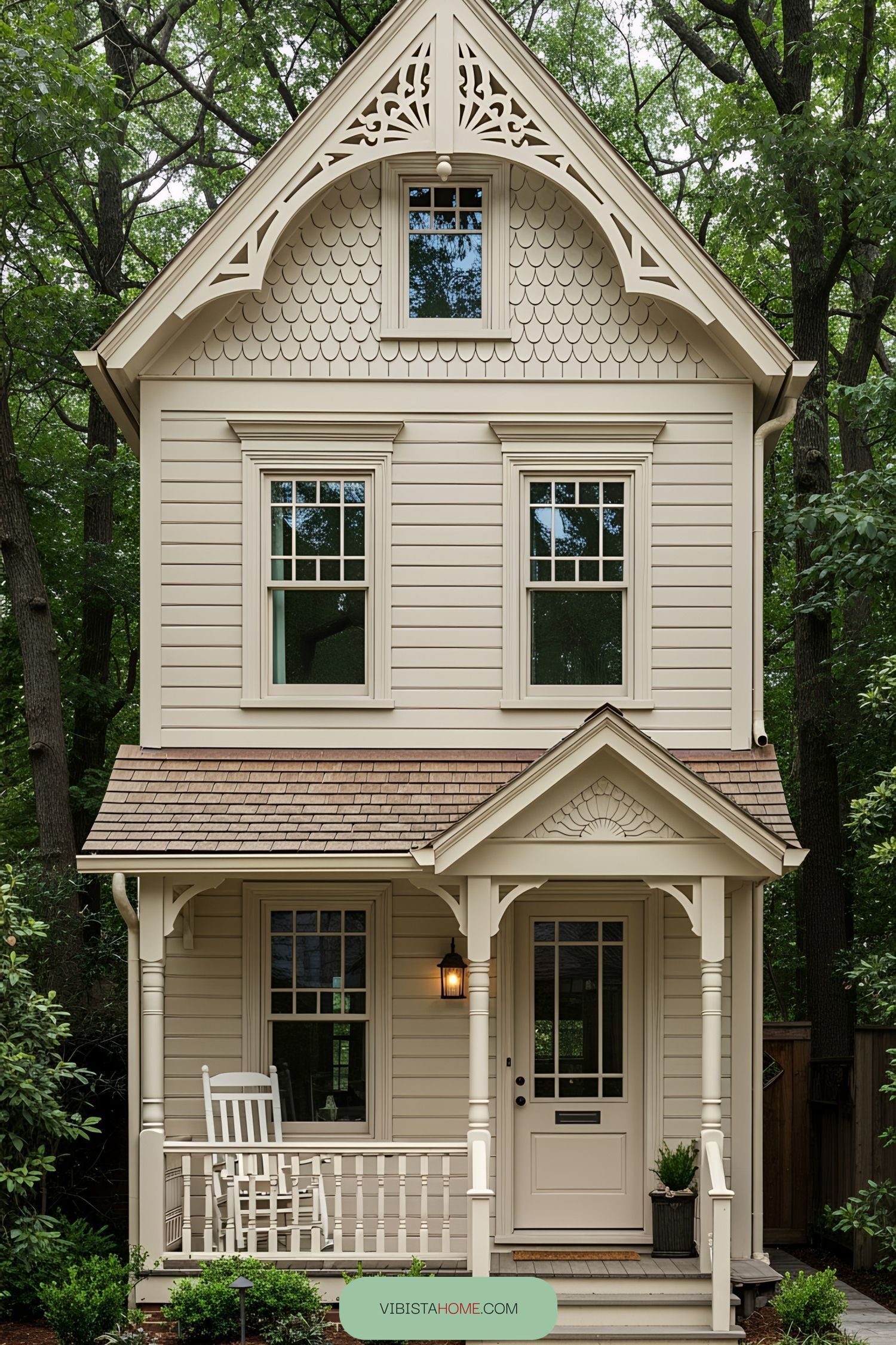 Victorian cottage with a cozy front porch