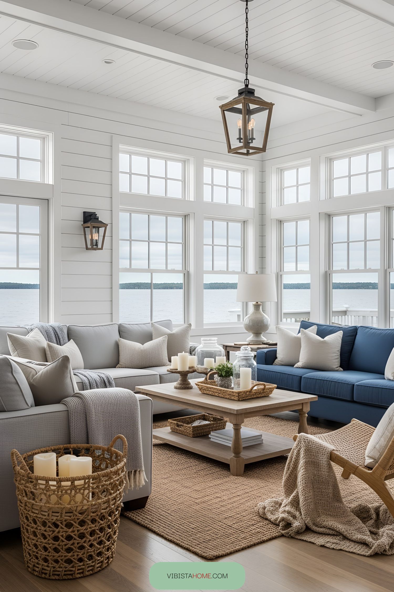 Bright and airy room with lake view