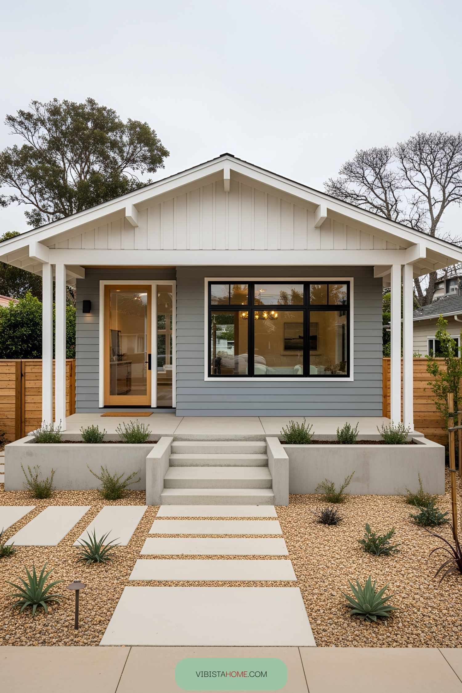 Charming coastal bungalow with modern landscaping