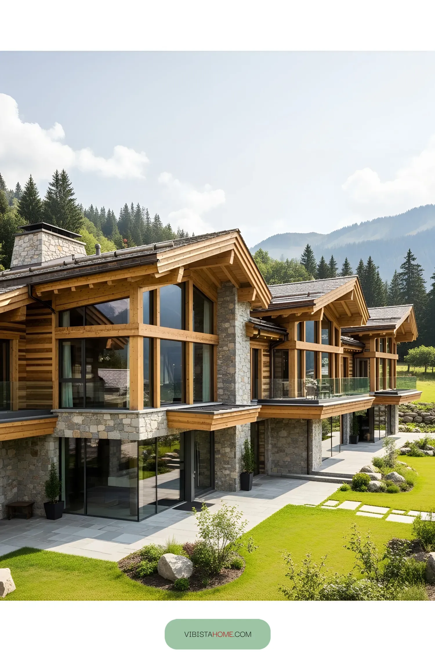 Luxurious chalet with stone and timber design
