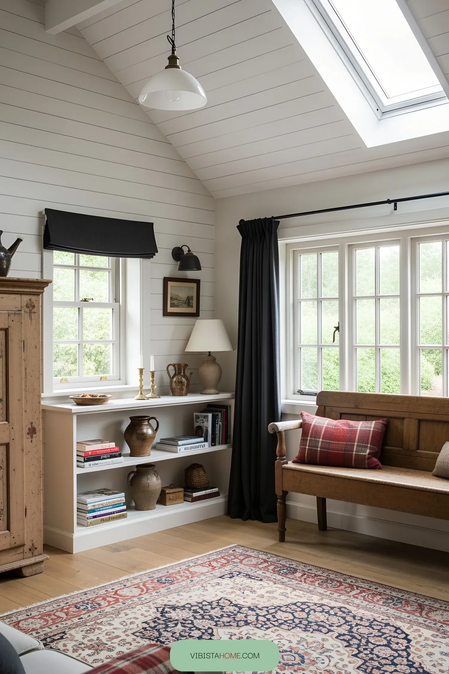 Warm Scottish cottage interior with vintage charm