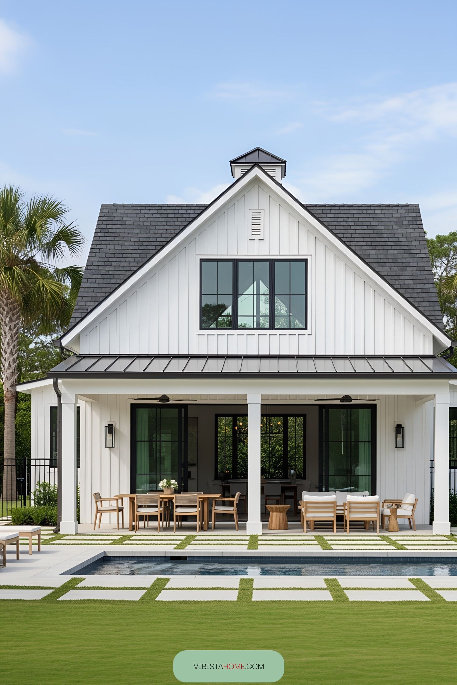 Stylish barn house with pool