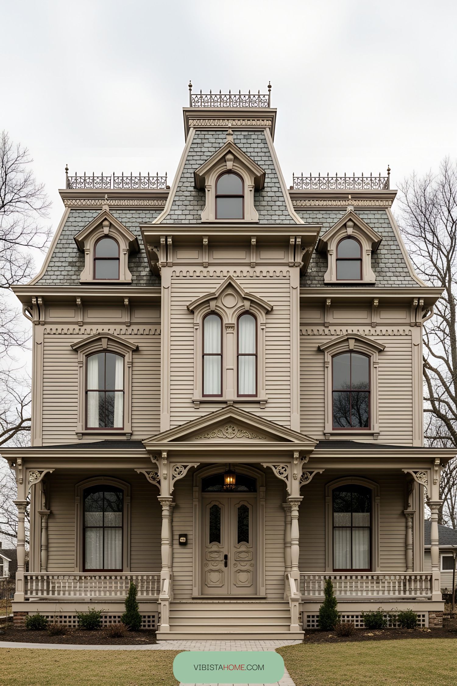 Victorian house with intricate architectural details