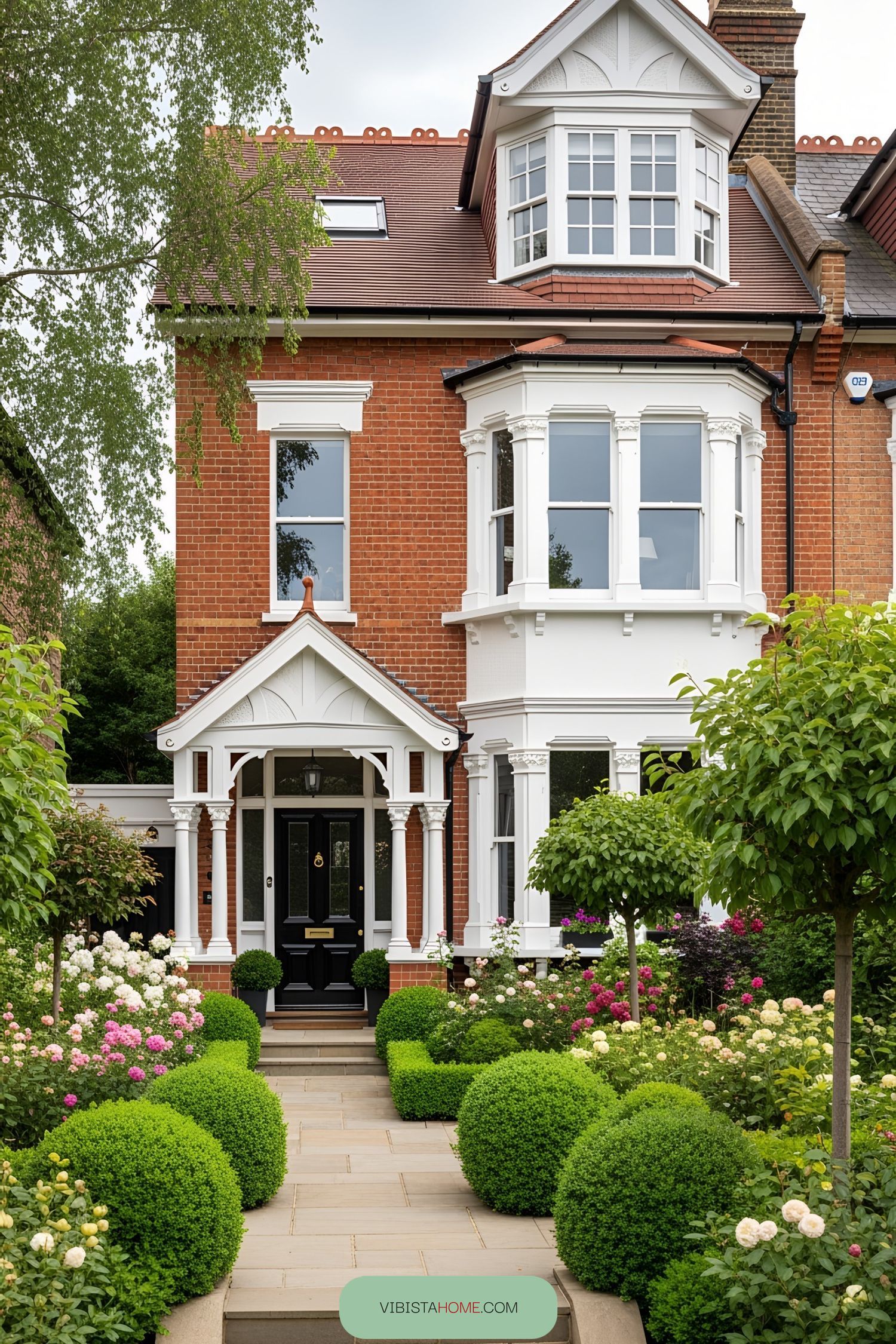 Classic Victorian terrace house with lush garden
