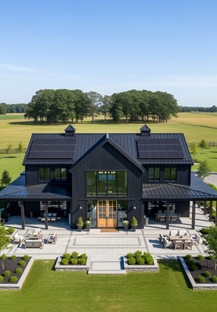 23 Stunning Black Pole Barn Houses