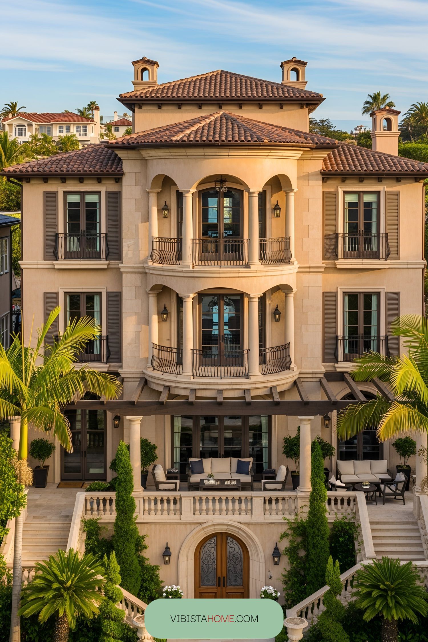 Charming Tuscan beach house with elegant design and lush greenery