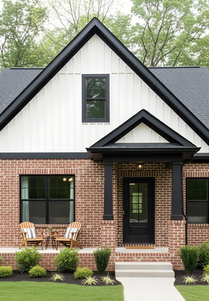 Charming Cottage Homes: Half Brick, Half Wood Siding