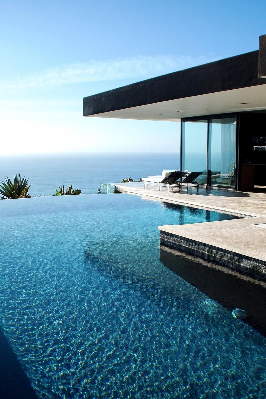 modern house geometric pool with stunning ocean view 3
