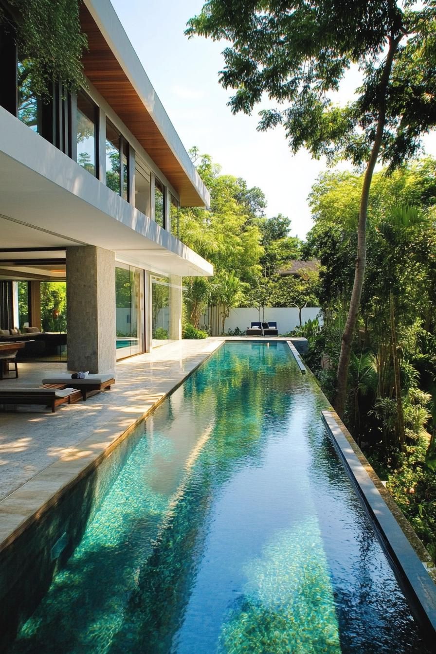 modern mansion with lap pool 2
