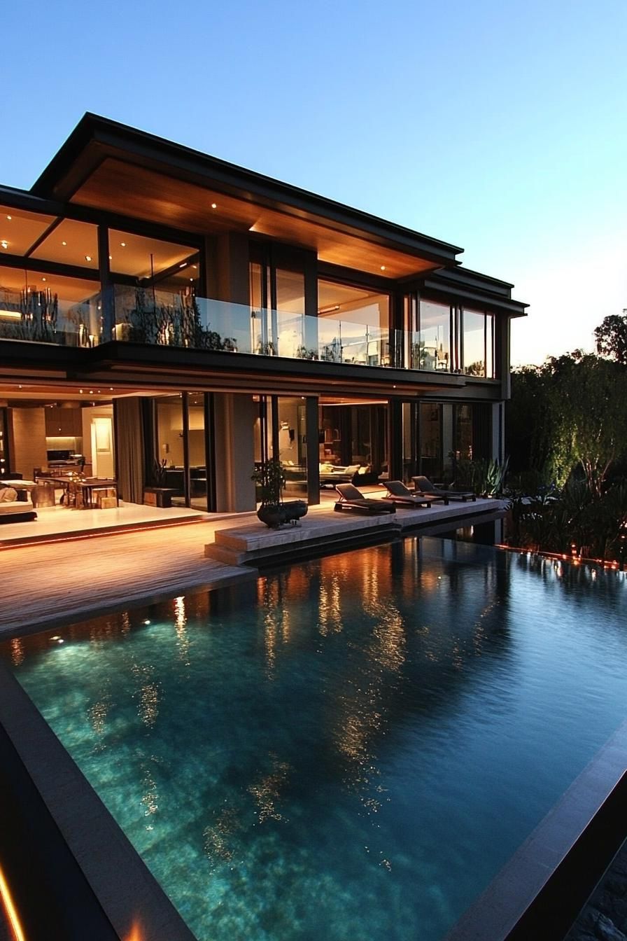 modern mansion with lap pool 3