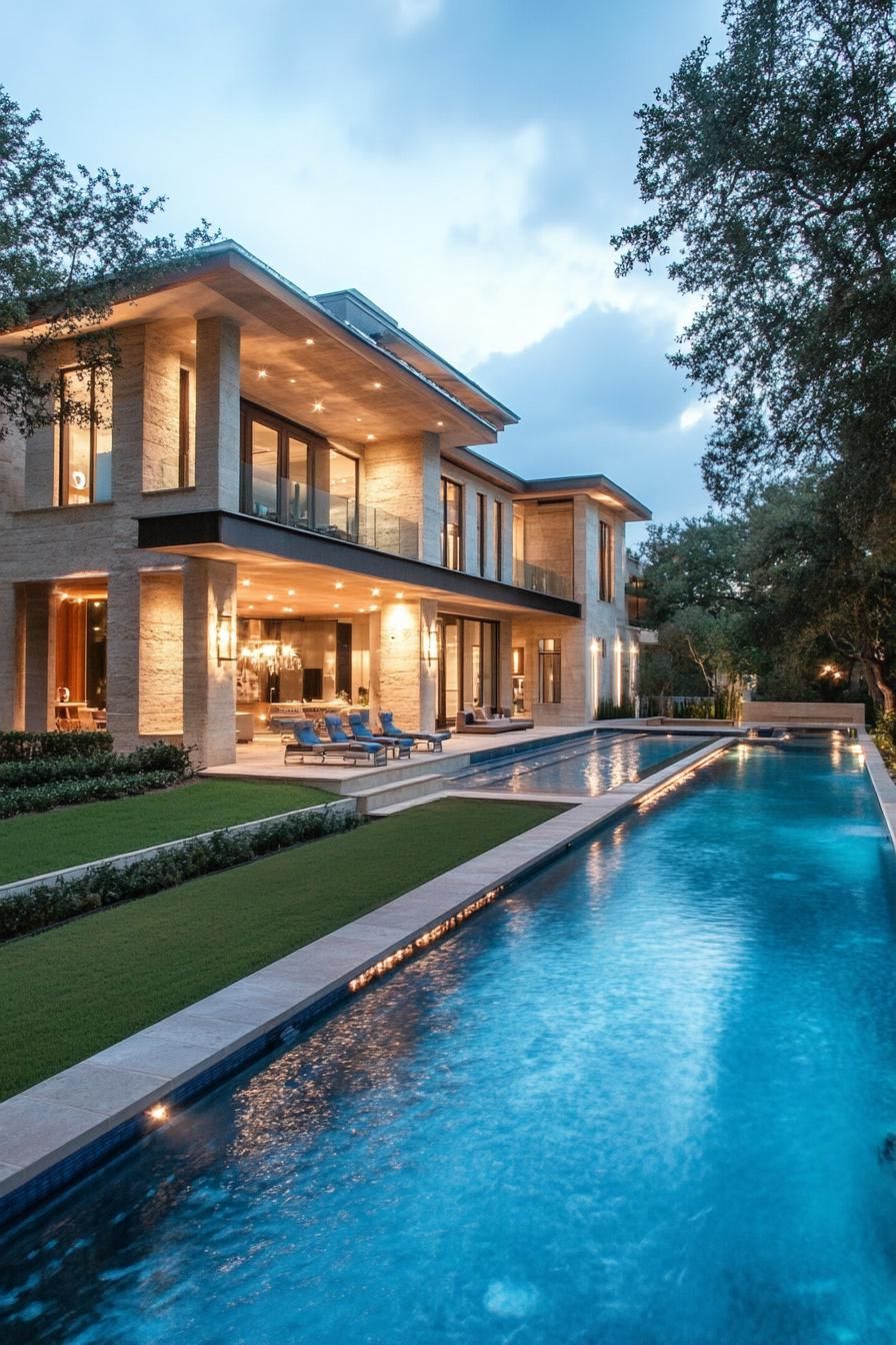 modern mansion with lap pool 1