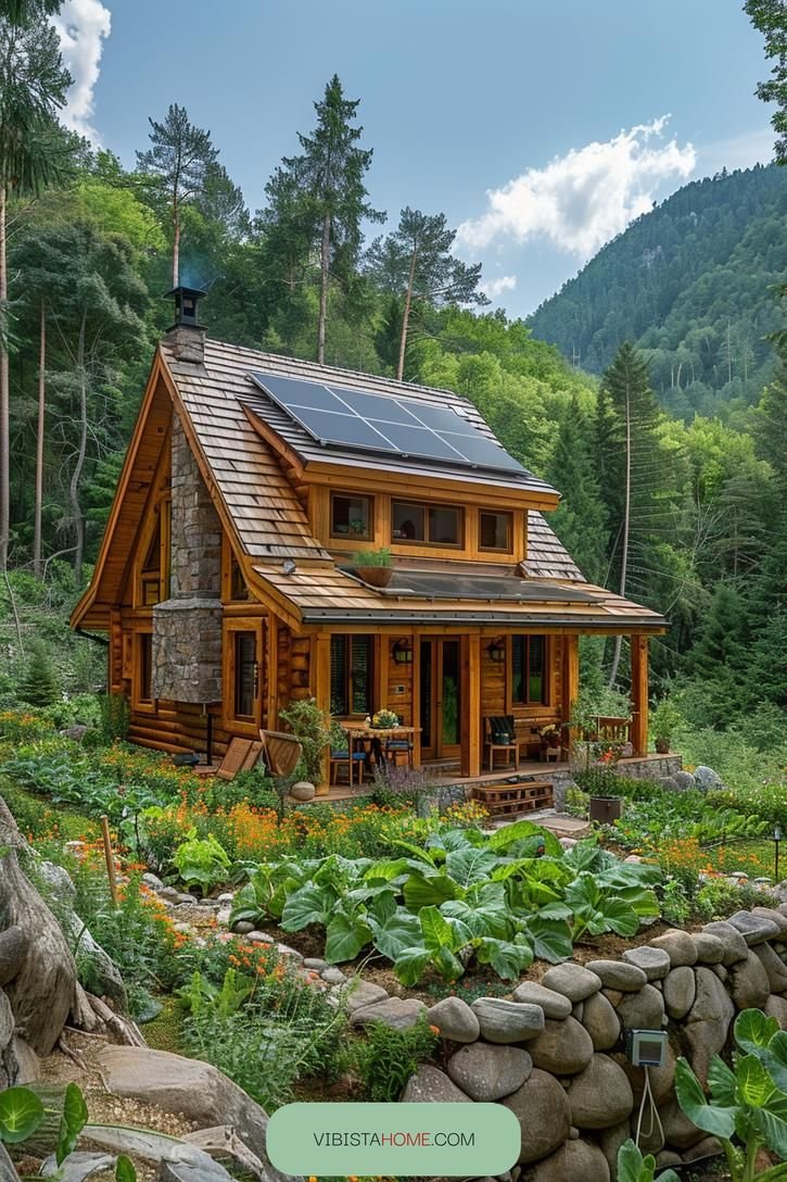 8. Green Tiny House Cabin Retreats
